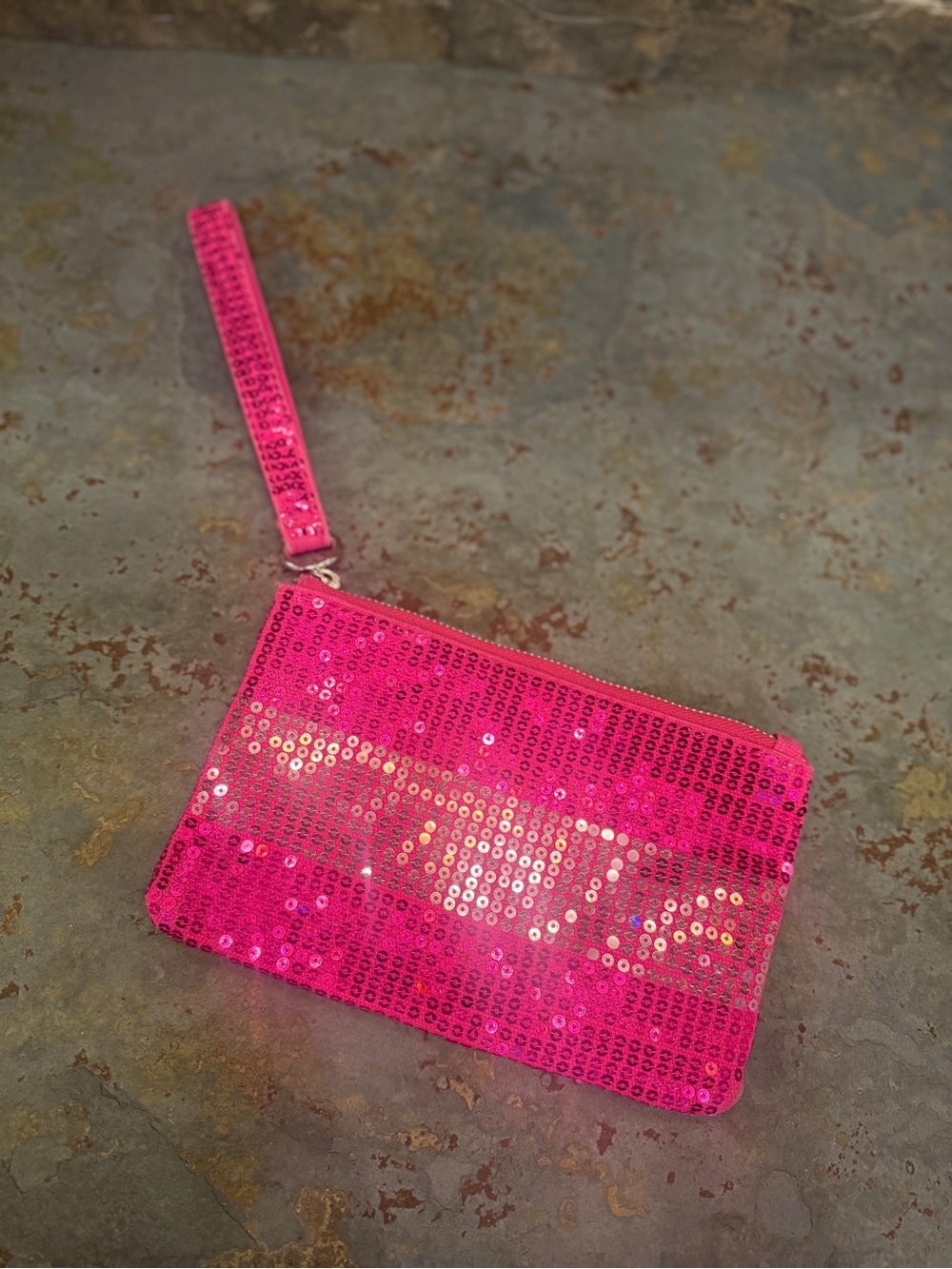 2/$10 or 3/$12 ❤️ Victoria’s Secret Hot Pink Sequin Wristlet Clutch Bag